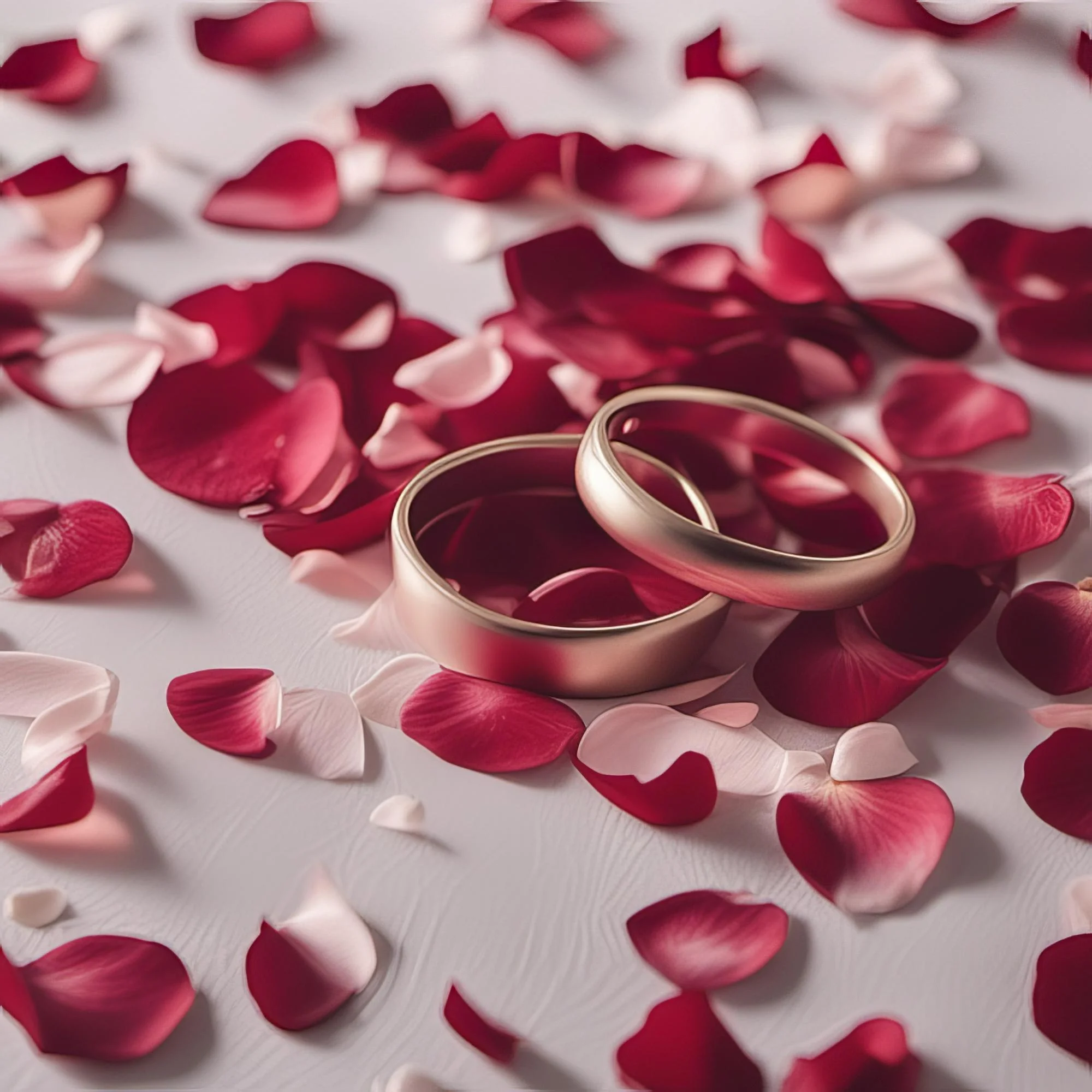 2 bagues sur des roses